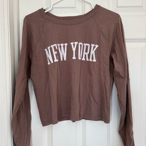 Abercrombie & Fitch Long Sleeve New York Baby Tee